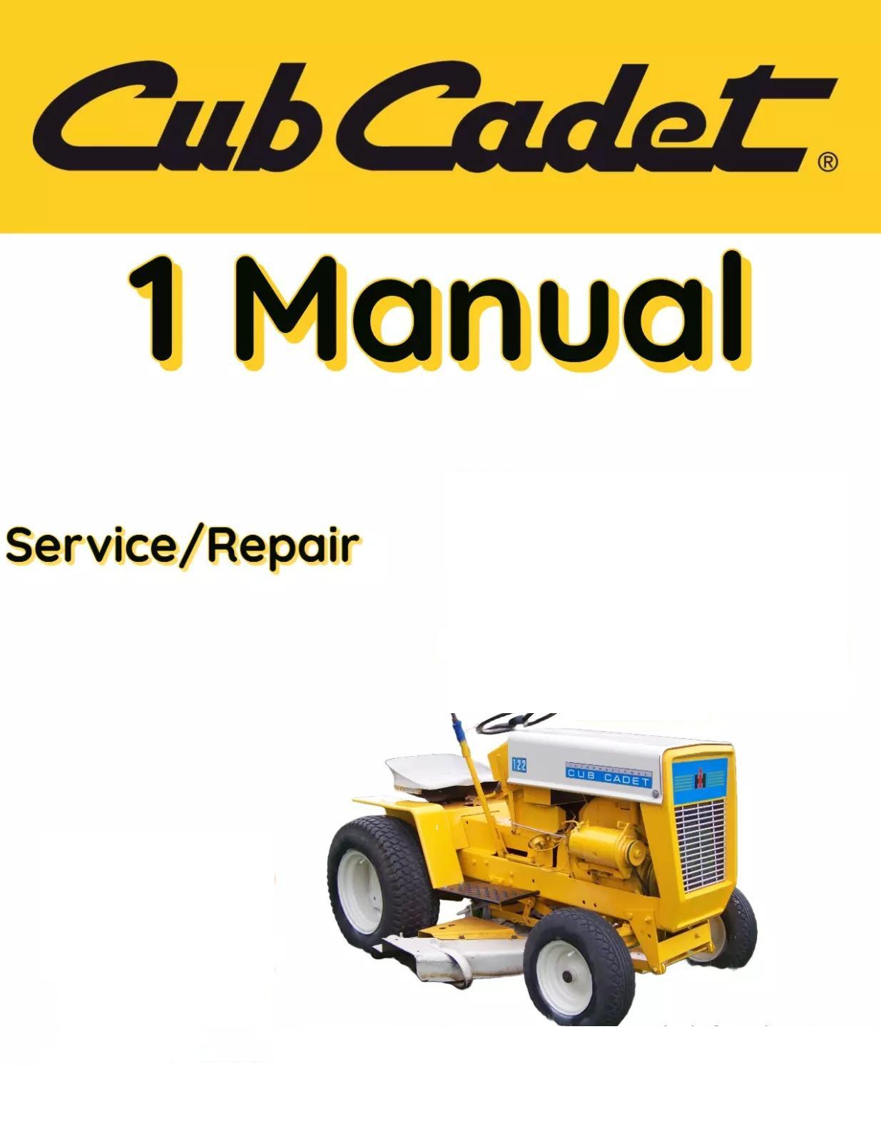 CUB CADET INTERNATIONAL 124 LAWNMOWER SERVICE REPAIR SHOP MANUAL