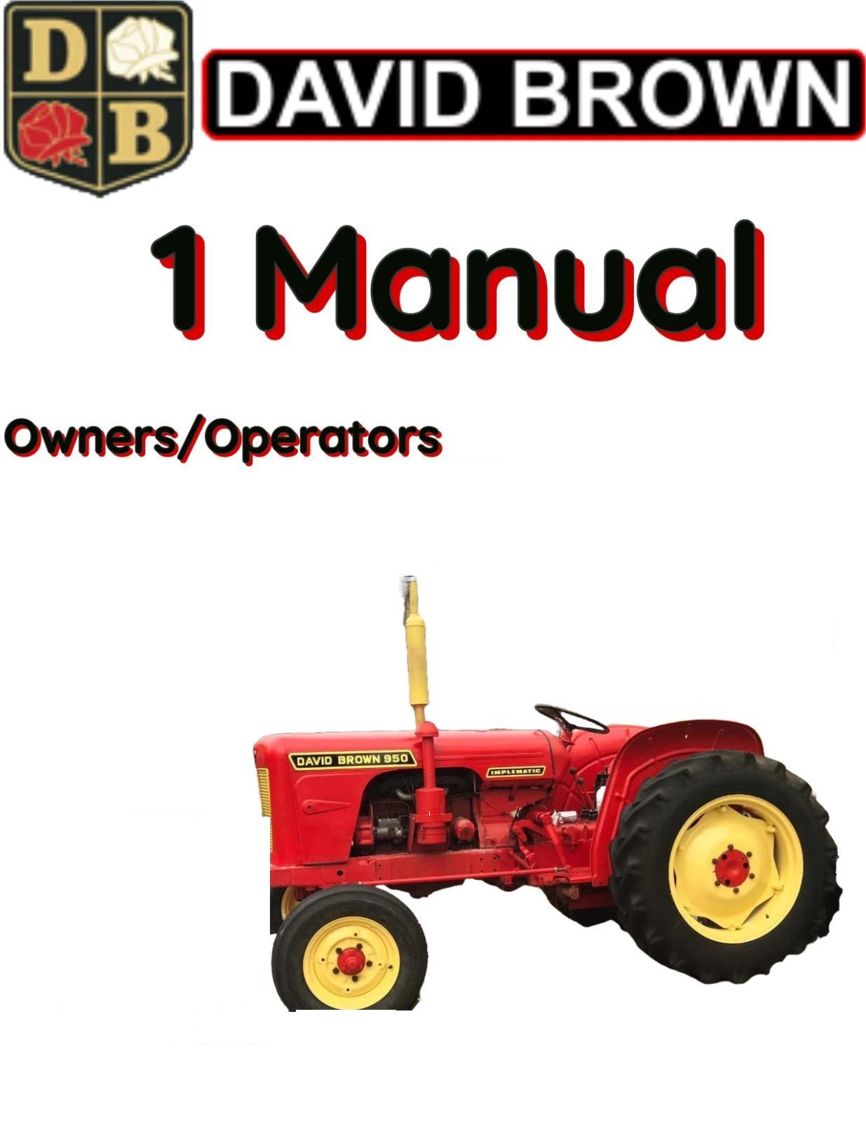 DAVID BROWN CASE 1490 TRACTOR OPERATORS MANUAL