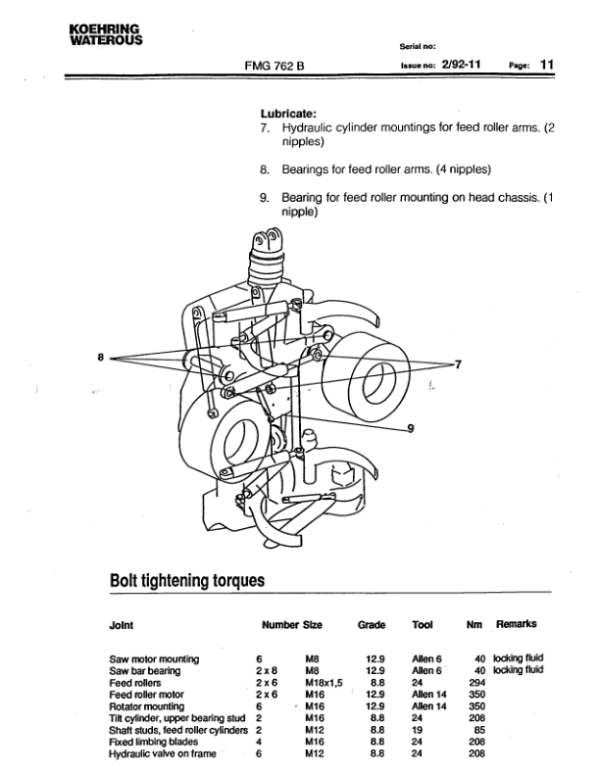 John Deere 762B Harvesting Heads Operator’s Manuals (701416100) Workshop Guide