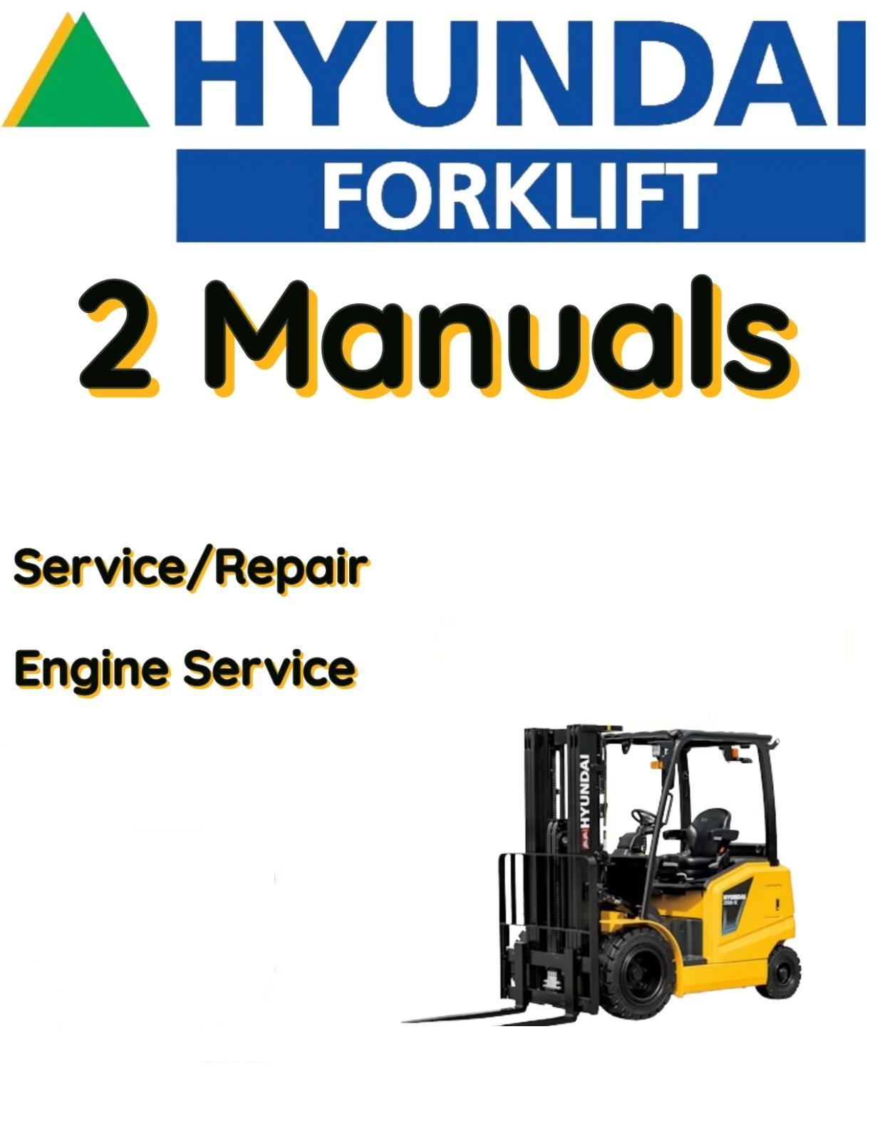 HYUNDAI FORKLIFT 30D-9T SERVICE REPAIR SHOP ENGINE DIAGNOSTIC MANUAL