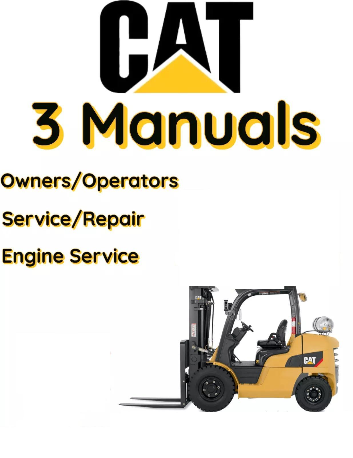 CAT TOWMOTOR DP20HS FORKLIFT CATERPILLAR OPERATORS SERVICE ENGINE MANUAL