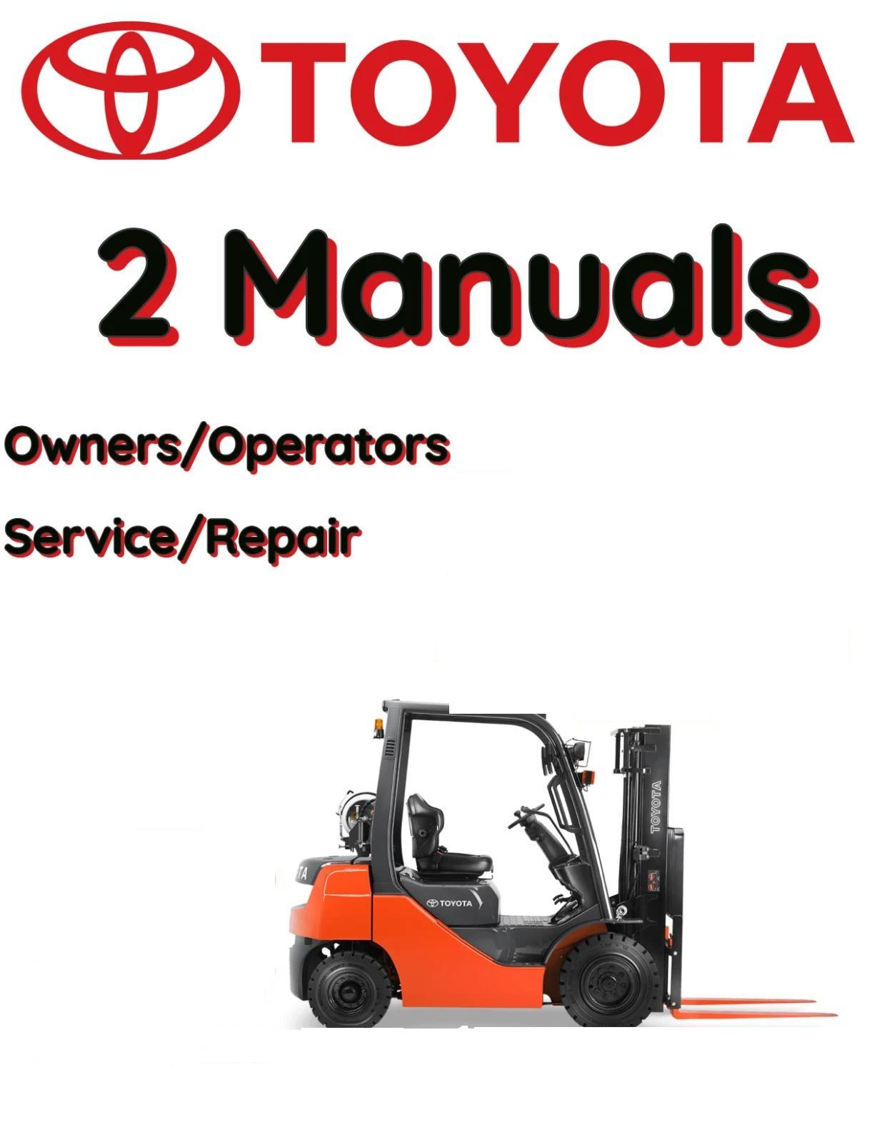 TOYOTA FORKLIFT 7FBH10 OWNERS OPERATORS SERVICE REPAIR MANUAL   FILE