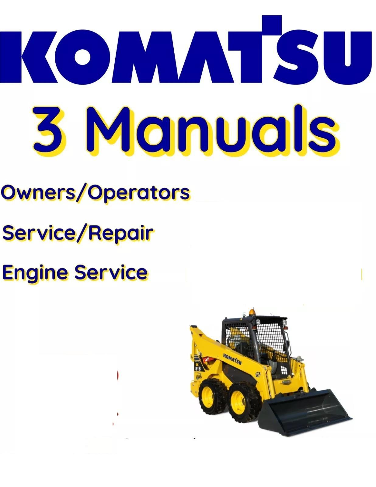 KOMATSU SK1020-5 SKID STEER OPERATORS SERVICE ENGINE REPAIR SHOP MANUAL