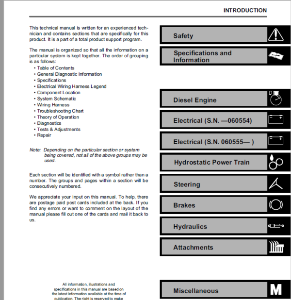 John Deere 2653, 2653A Utility Mower Repair Technical Manual Workshop Guide