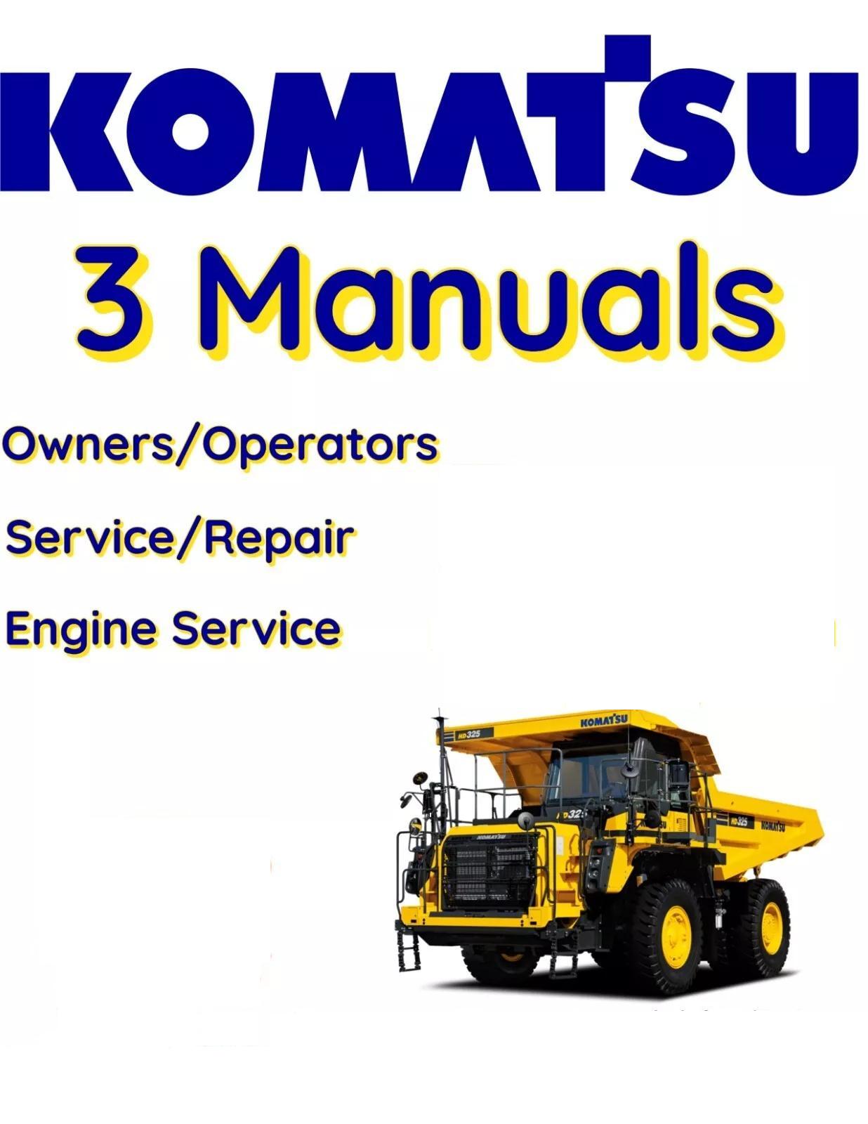 KOMATSU HD405-7 OPERATORS SERVICE ENGINE REPAIR OWNERS SHOP MANUAL