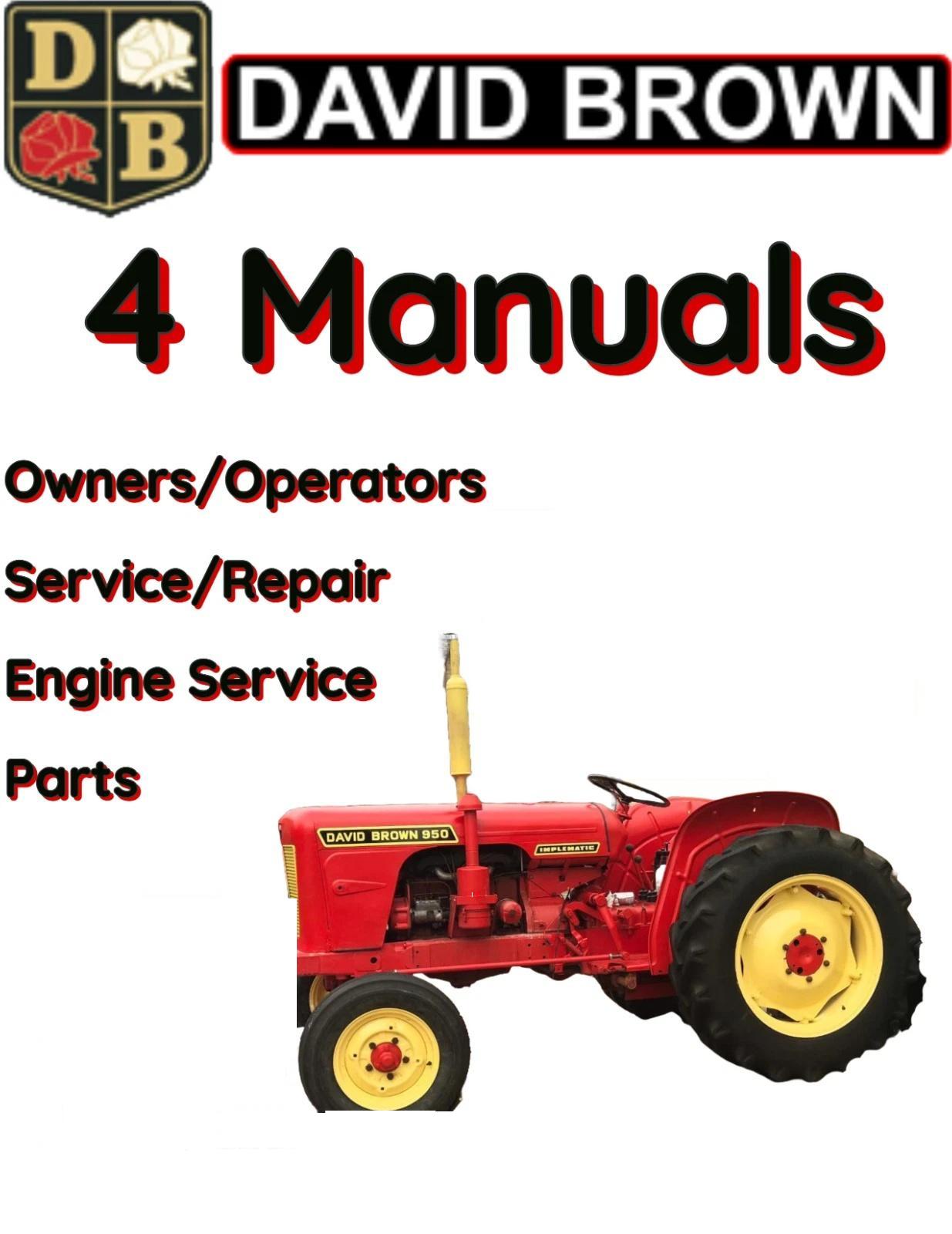 DAVID BROWN CASE 1200 TRACTOR OWNERS SERVICE ENGINE SHOP PARTS MANUAL