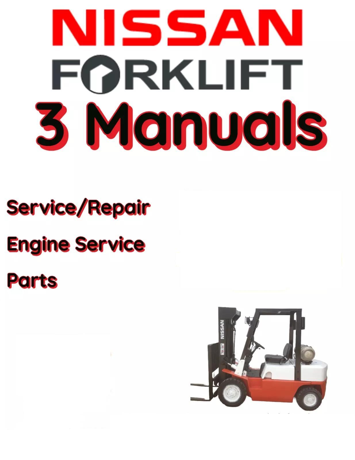 NISSAN FORKLIFT 1D2 Y1D2A20Q SERVICE REPAIR SHOP ENGINE PARTS MANUAL