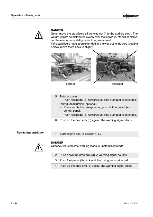 Sennebogen 821.0.983 Operators, Maintenance and Parts Manual Workshop Guide