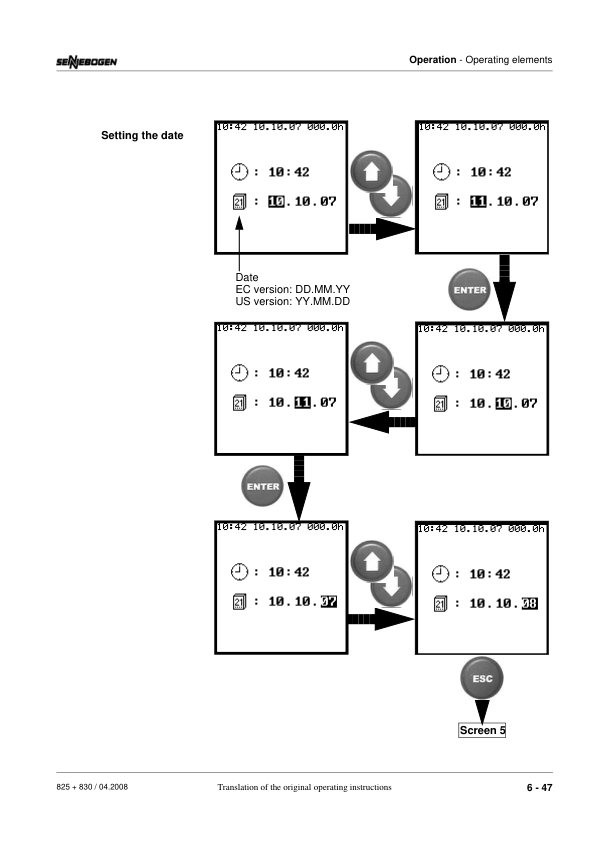 Sennebogen 825.0.1352 Operators, Maintenance and Parts Manual Workshop Guide