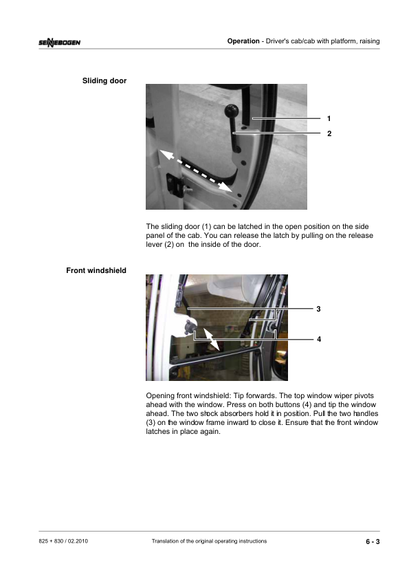 Sennebogen 825.0.1422 Operators, Maintenance and Parts Manual Workshop Guide