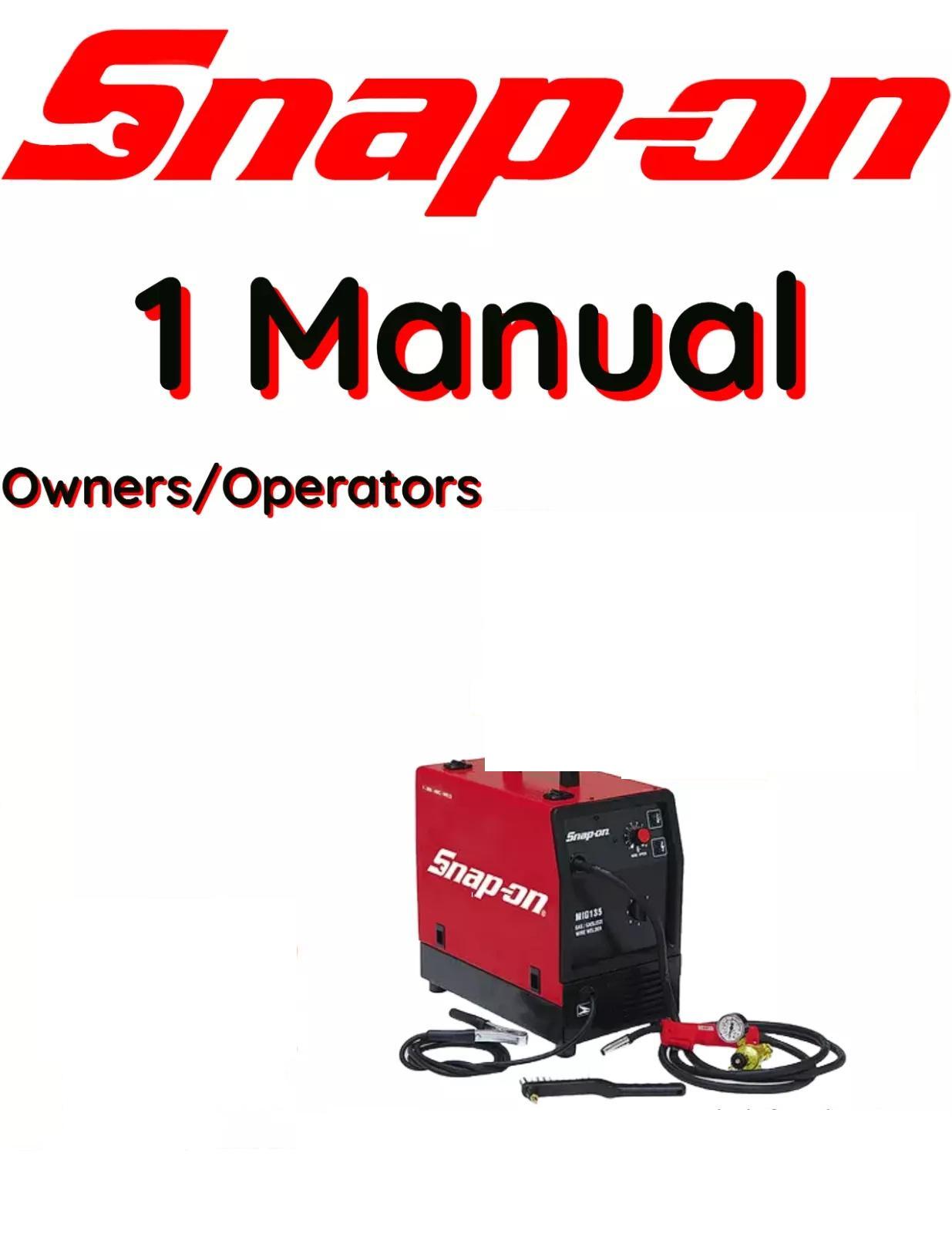 SNAP-ON TIG130i TIG WELDER OPERATORS OWNERS MANUAL