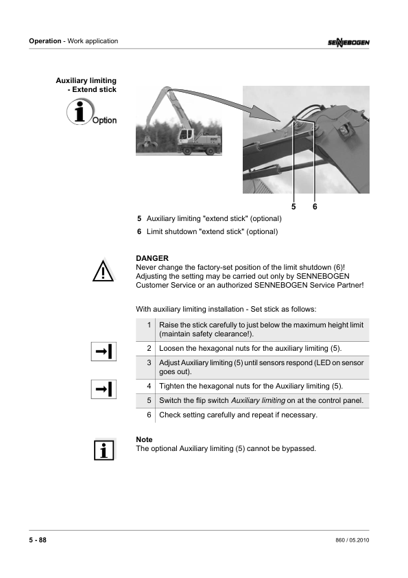 Sennebogen 860.0.1006 Operators, Maintenance and Parts Manual Workshop Guide