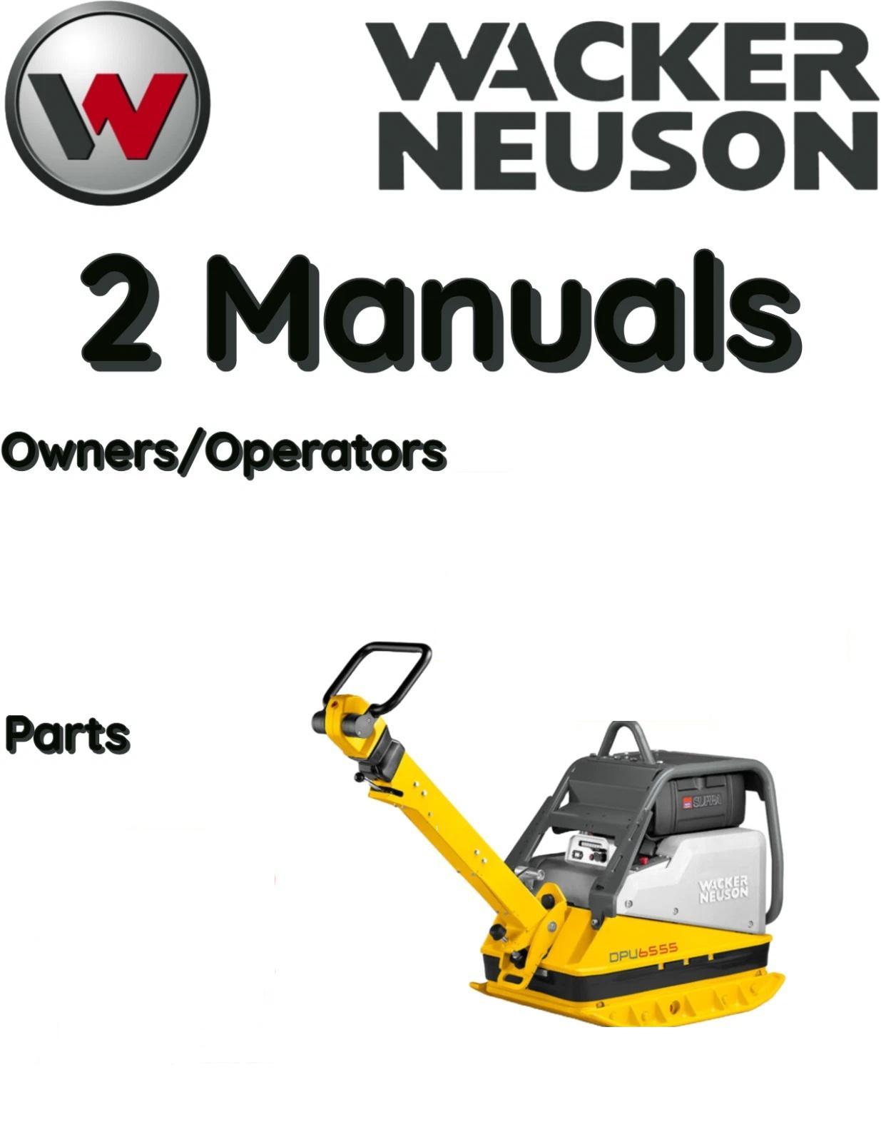 WACKER NEUSON VPR70 VIBRATORY PLATE OPERATORS PARTS OWNERS MANUAL