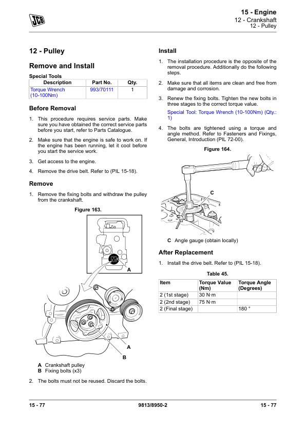 JCB 6T-1 Front Tip, 6T-1 Swivel Tip, 7T-1 Front Tip Hi-Viz, 9T-1 Front Tip Dumper Repair Manual