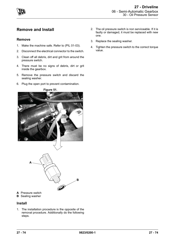 JCB HS750 Transmission Axle Service Repair Manual