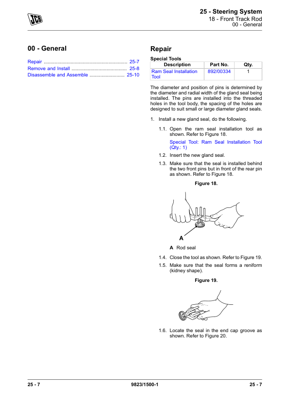JCB SD70, SD80 Steer Drive Axles Service Repair Manual