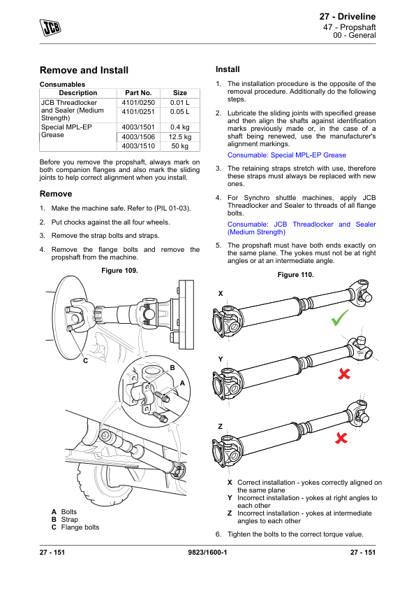 JCB PS760, PS764, PS766 Powershift Transmission Repair Manual