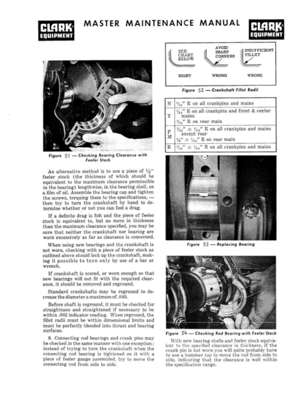 Clark C300-30, C300-40, C300-50 Forklift Overhaul Manual Workshop Guide