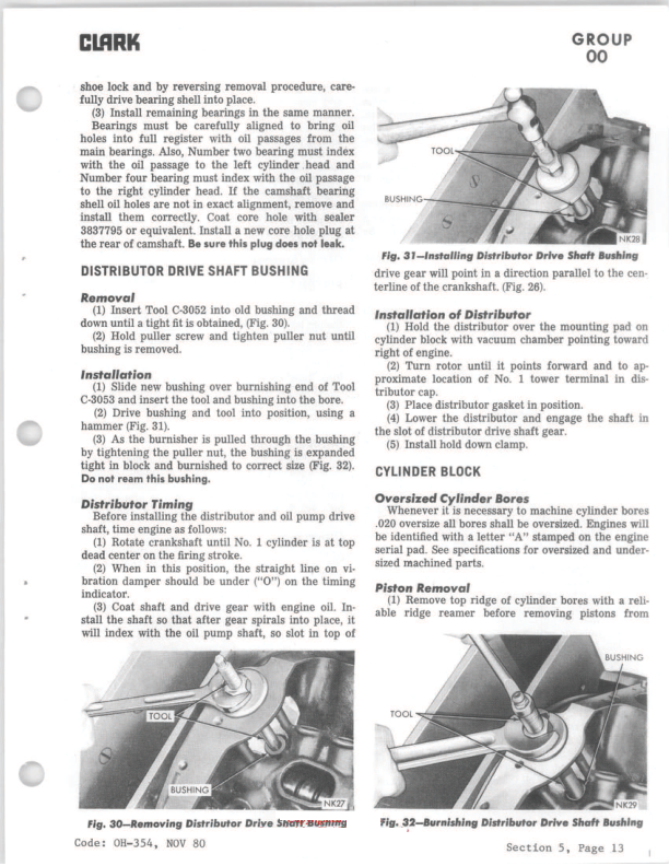 Clark C500-Y160, C500-Y180, C500-S250 Forklift Overhaul Manual Workshop Guide