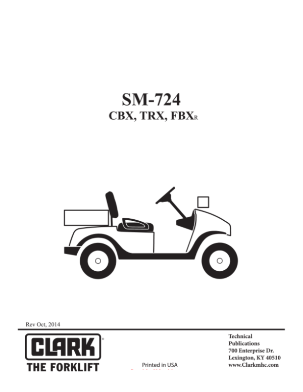 Clark TRX2+2, TR2+2, TRX4+2, TR4+2, TRX6+2 Tow Tractor Service Repair Manual Workshop Guide