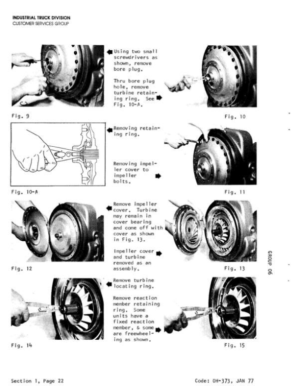 Clark C500-Y110, C500-Y135, C500-Y155 Forklift Service Repair Manual Workshop Guide