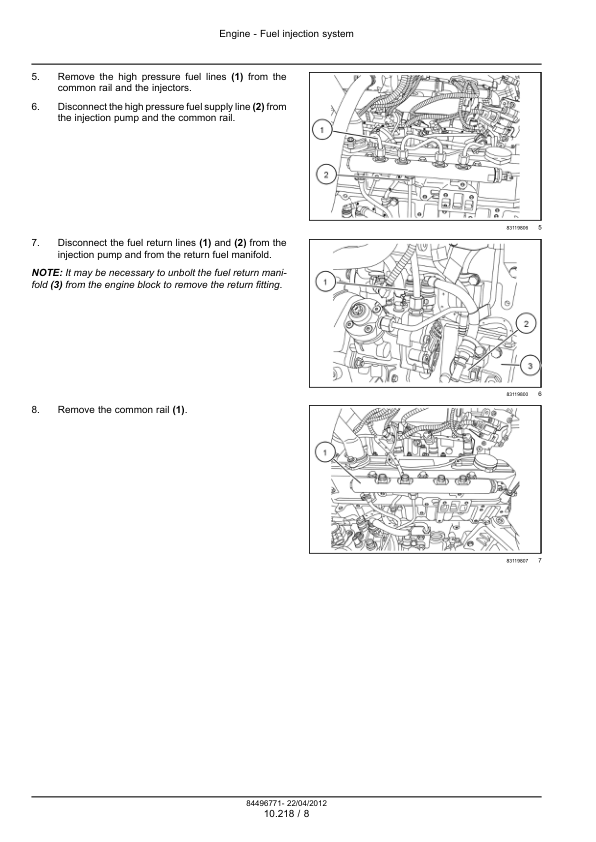 CNH F5DFL413 & F5HFL413 Tier 4A Engine Repair Manual Workshop Guide