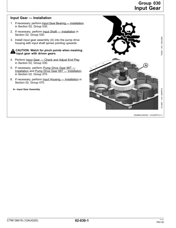 John Deere GPD2224 (59000 Series) Generator Pump Driver Manual (CTM138419) Workshop Guide