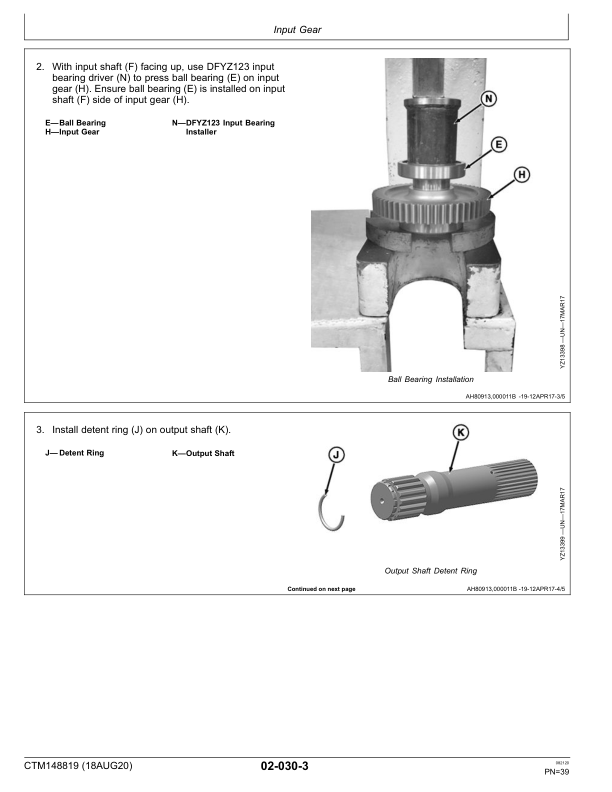 John Deere 5928RFG Pump Drive Component Technical Manual (CTM148819) Workshop Guide