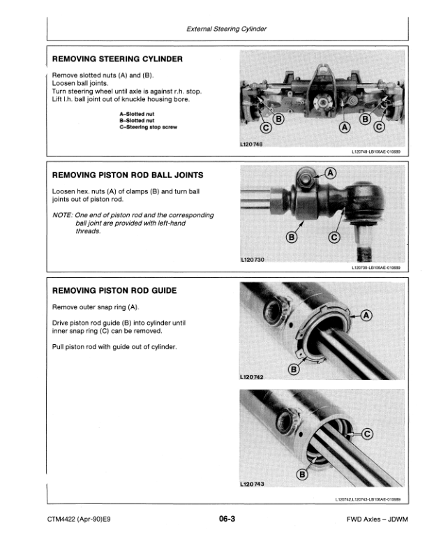John Deere APL-300, APL-700 Axles Component Technical Manual (CTM4422) Workshop Guide