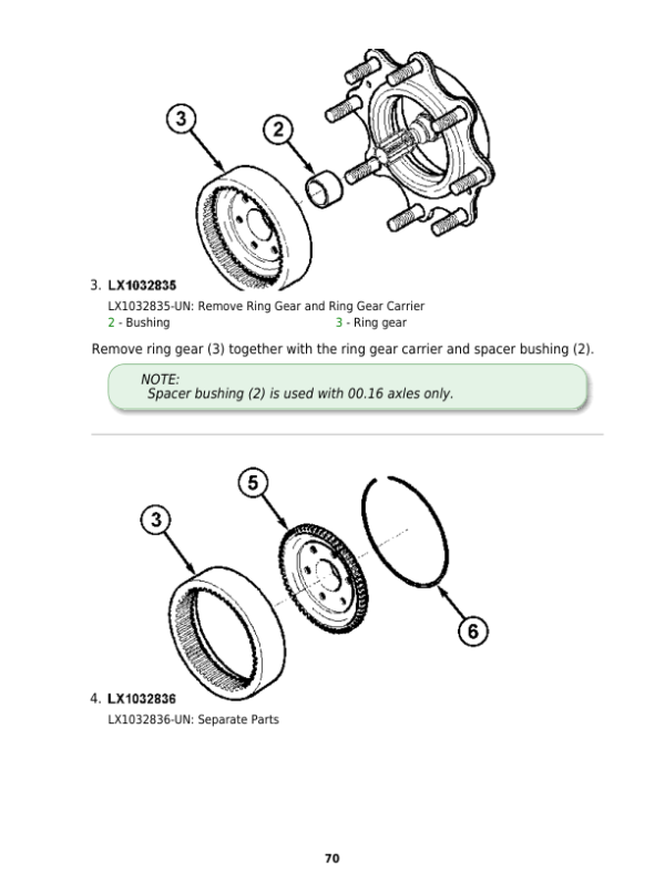 John Deere 00.16, 20.09, 20.09C, 20.11, 20.16, G20.16, G20.09 Front Wheel Drive Axles Component Technical Manual (CTM4870) Workshop Guide