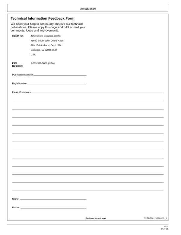 John Deere 210L Tractor Loader Operator’s Manuals (CXT13663) Workshop Guide