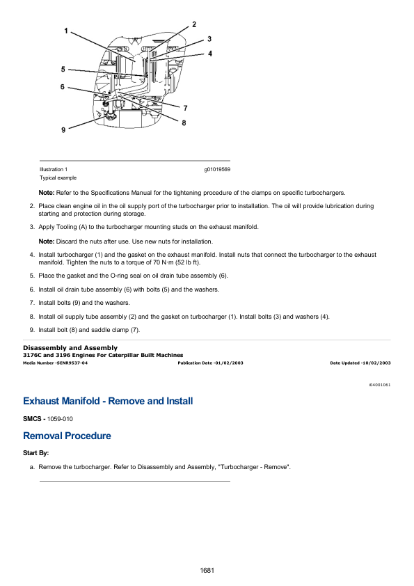 Caterpillar CAT 140H Motor Grader Service Repair Manual (CCA00001 and up)