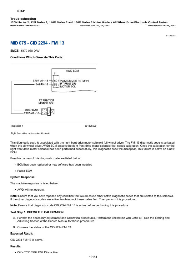 Caterpillar CAT 160M2 Motor Grader Service Repair Manual (R9L00001 and up)