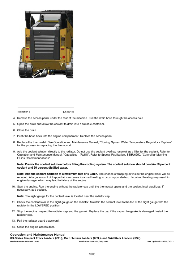 Caterpillar CAT 226D3 Skid Steer Loader Service Repair Manual (EK500001 and up) Workshop Guide