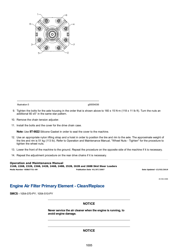 Caterpillar CAT 232B Skidsteer Loader Service Repair Manual (SCH00001 till 02474) Workshop Guide
