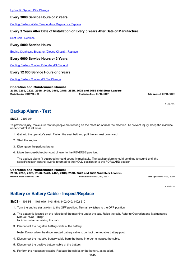 Caterpillar CAT 248B Skidsteer Loader Service Repair Manual (SCL00001 and up)