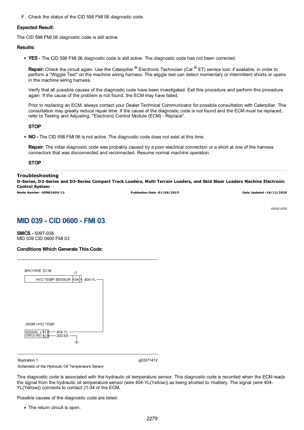 Caterpillar CAT 257D Multi Terrain Loader Service Repair Manual (EML00001 and up) Workshop Guide