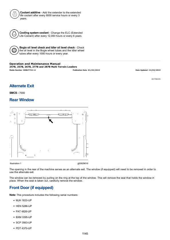Caterpillar CAT 267B Multi Terrain Loader Service Repair Manual (CYC00001 and up)