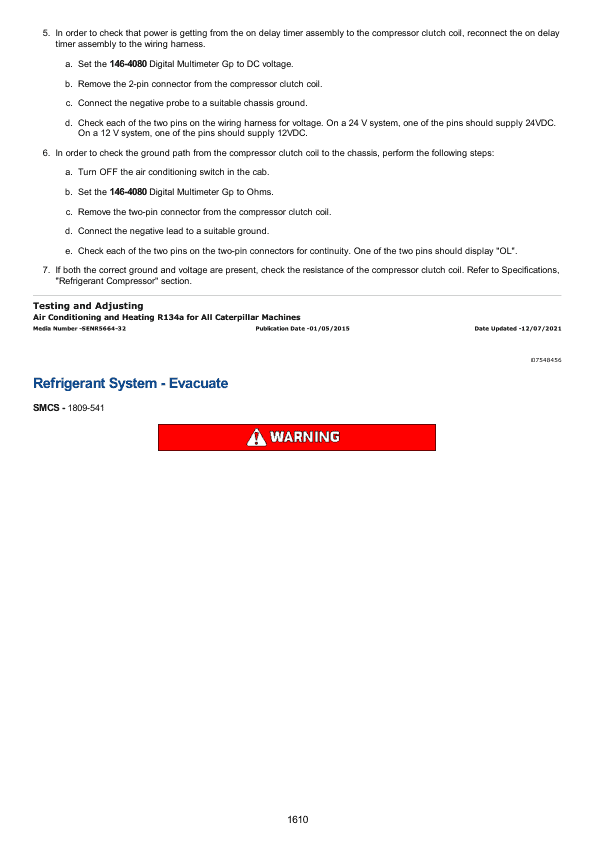 Caterpillar CAT 305CR Mini Hydraulic Excavator Service Repair Manual (DGT00001 and up)