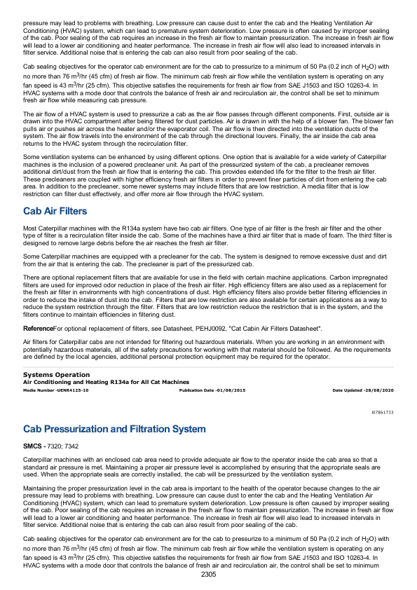 Caterpillar CAT 308E2CR Mini Hydraulic Excavator Service Repair Manual (FJX00001 and up)