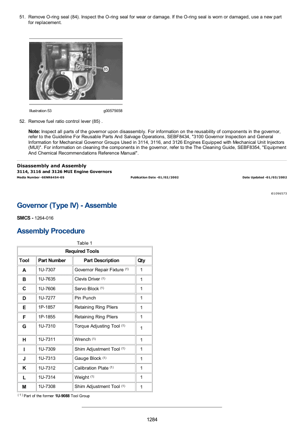 Caterpillar CAT 3126 Marine Engine Service Repair Manual (1ZJ00001 and up) Workshop Guide