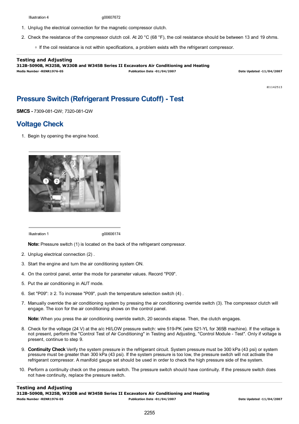 Caterpillar CAT 312B, 312B L Excavator Service Repair Manual (6SW00001 and up)