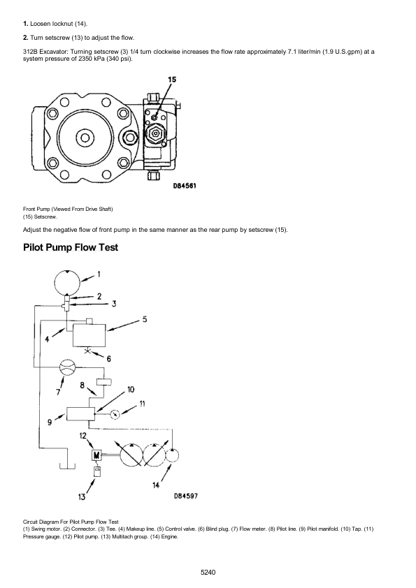 Caterpillar CAT 312B, 312B L Excavator Service Repair Manual (6SW00001 and up)