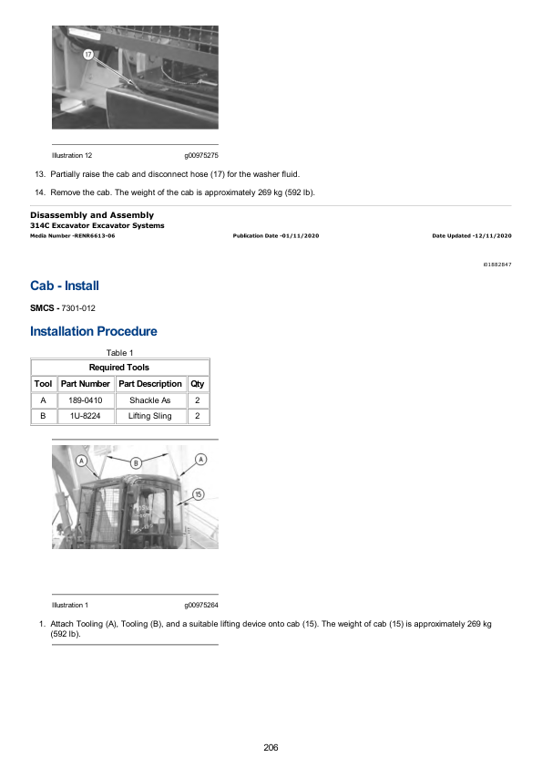 Caterpillar CAT 314C, 314C CR Excavator Service Repair Manual (SNY00001 and up)