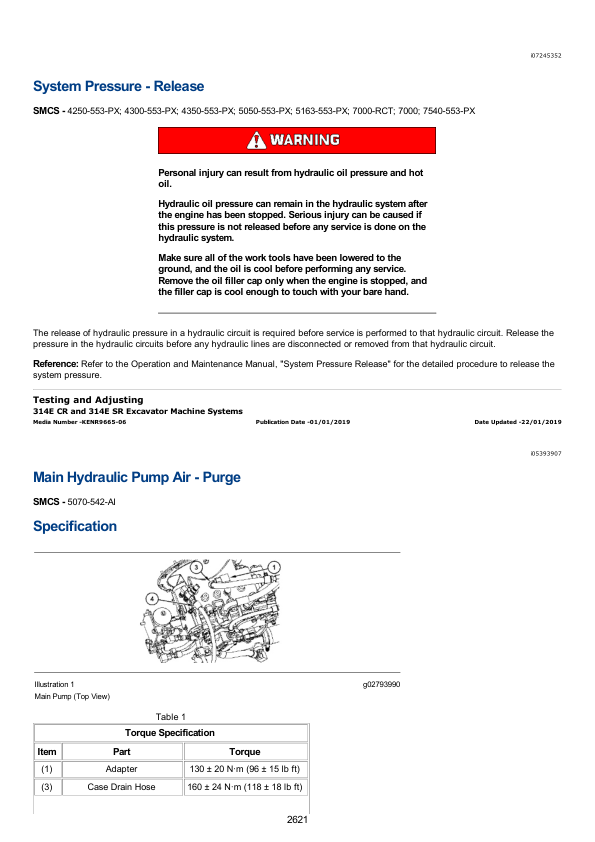 Caterpillar CAT 314E CR Excavator Service Repair Manual (GMD00001 and up)