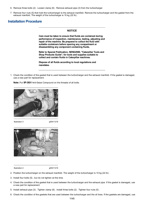 Caterpillar CAT 315B L Excavator Service Repair Manual (5SW00001 and up) Workshop Guide