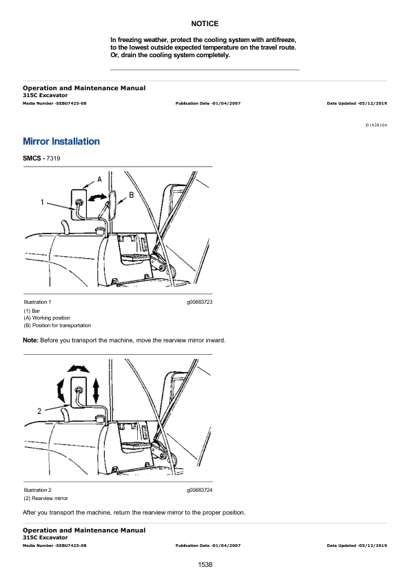 Caterpillar CAT 315C, 315C L Excavator Service Repair Manual (AKE00001 and up)
