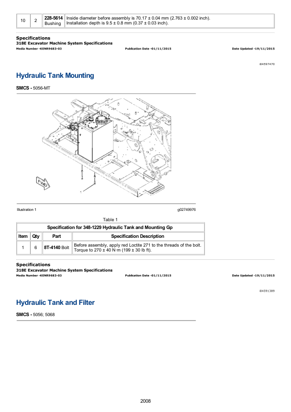 Caterpillar CAT 318E L Excavator Service Repair Manual (WZS00001 and up)