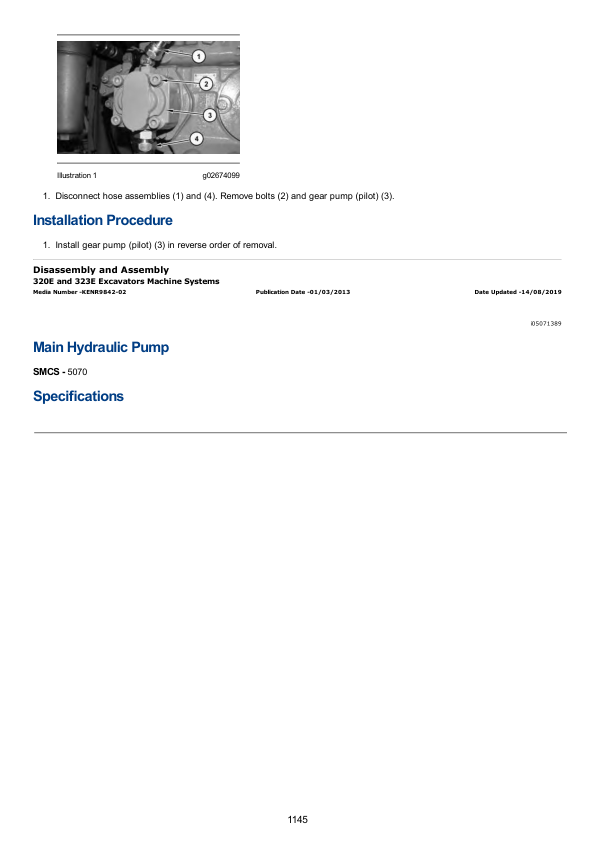 Caterpillar CAT 320E L Excavator Service Repair Manual (TNJ00001 and up) Workshop Guide