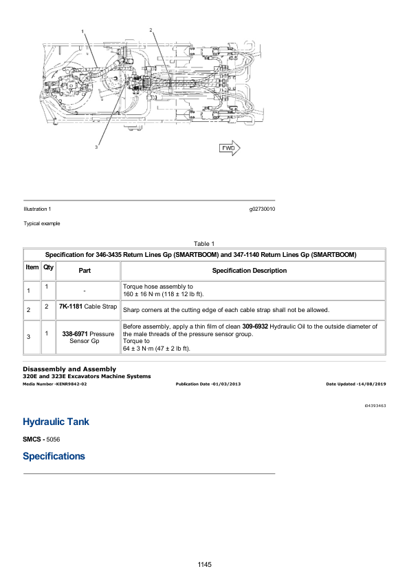 Caterpillar CAT 320E L Excavator Service Repair Manual (WBK00001 and up)